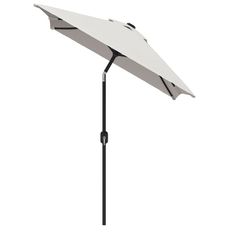 vidaXL Polyester Steel  Garden Parasol in Sandy White