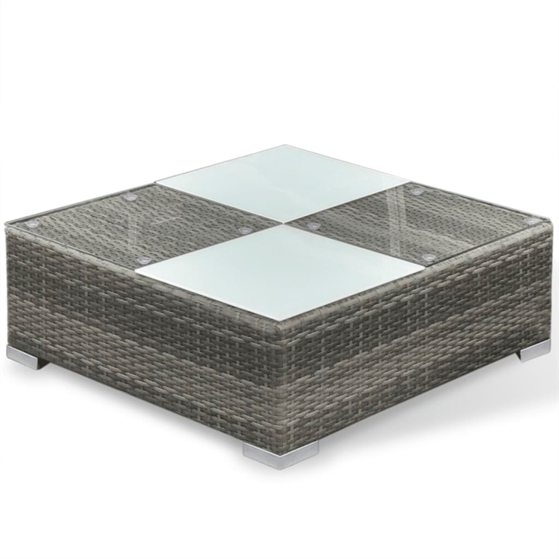 vidaXL Synthetic Poly Rattan Lounge Set in Gray