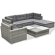 vidaXL Synthetic Poly Rattan Lounge Set in Gray