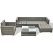 vidaXL Synthetic Poly Rattan Lounge Set in Gray