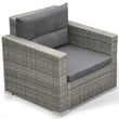 vidaXL Synthetic Poly Rattan Lounge Set in Gray