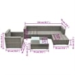vidaXL Synthetic Poly Rattan Lounge Set in Gray