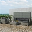 vidaXL Synthetic Poly Rattan Lounge Set in Gray