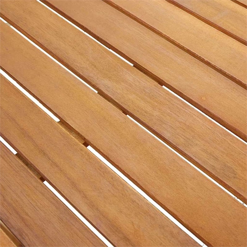 vidaXL Solid Acacia Wood Medium Durable Garden Table in Brown