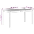 vidaXL Solid Acacia Wood Medium Durable Garden Table in Brown
