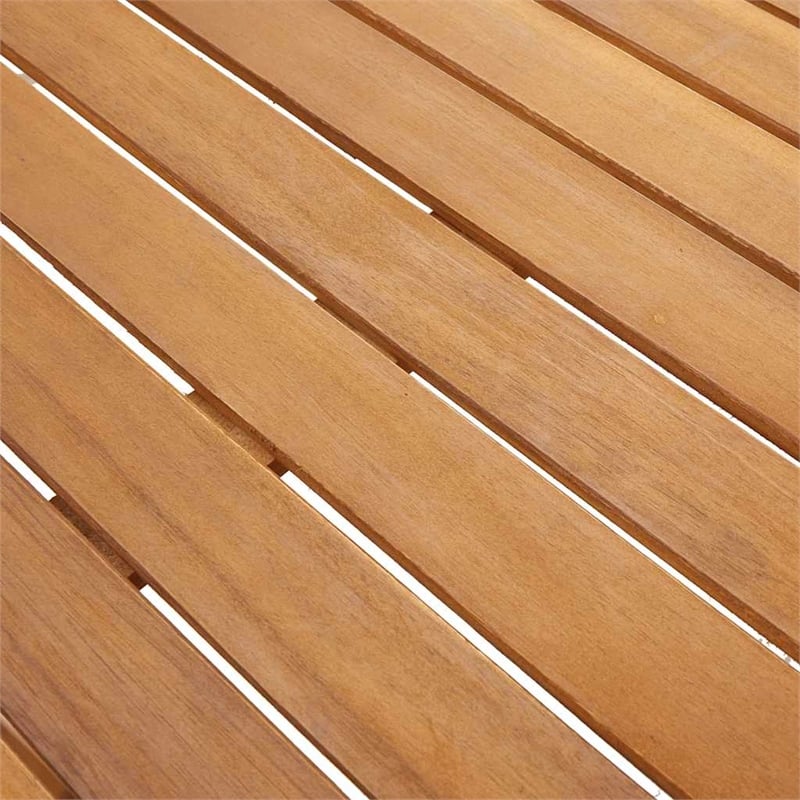 vidaXL Solid Acacia Wood Medium Durable Garden Table in Brown