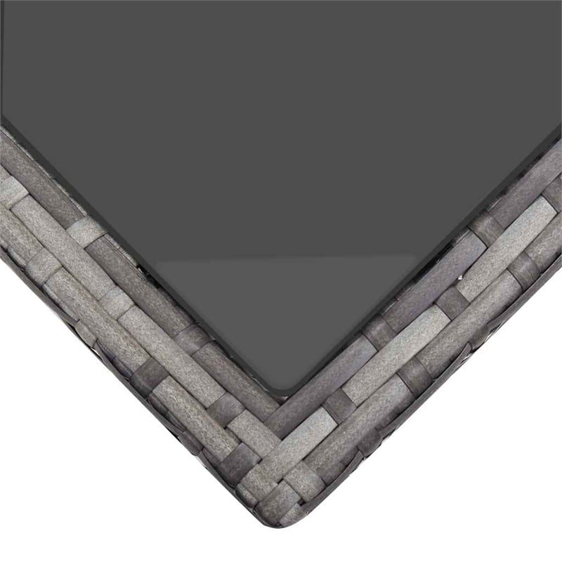 vidaXL Synthetic Poly Rattan Sofa Set in Grey and Dark Grey