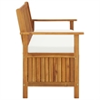 vidaXL Solid Acacia Wood Cushion Storage Bench in Natural wood