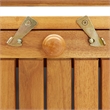 vidaXL Solid Acacia Wood Cushion Storage Bench in Natural wood