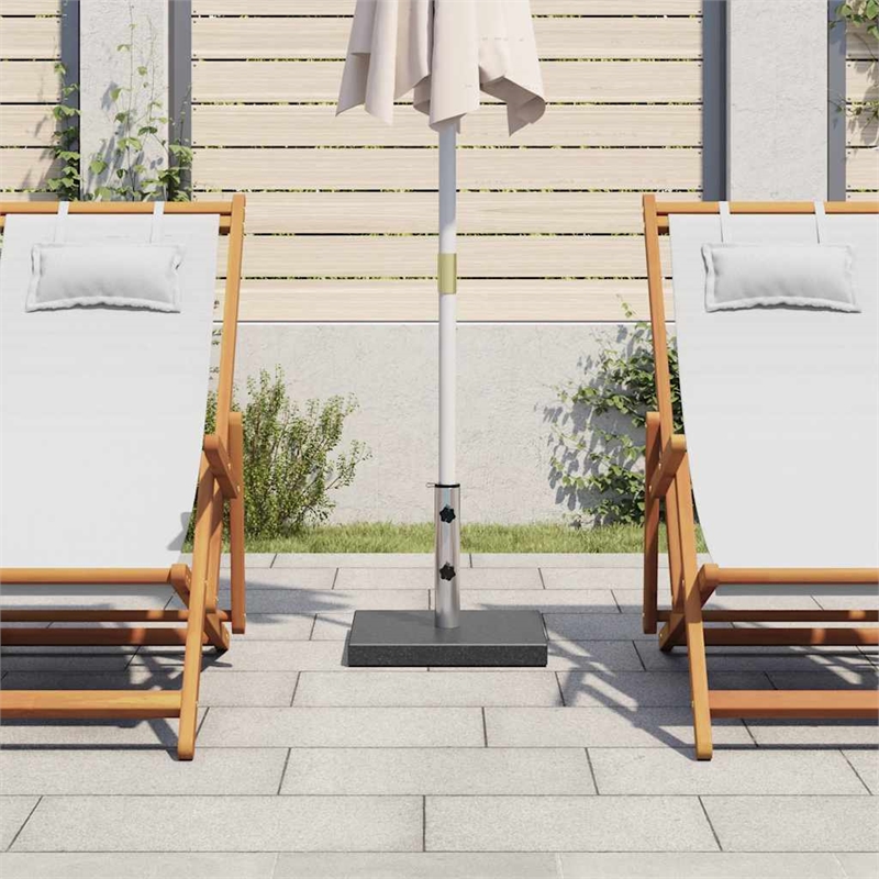 vidaXL Stainless Steel Parasol Base in Black Granite