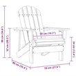 vidaXL Hardwood Medium Durable Garden Chair in Gray
