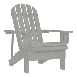 vidaXL Hardwood Medium Durable Garden Chair in Gray