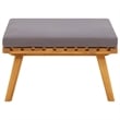 vidaXL Solid Acacia Wood Garden Footstool in Natural and Dark Grey