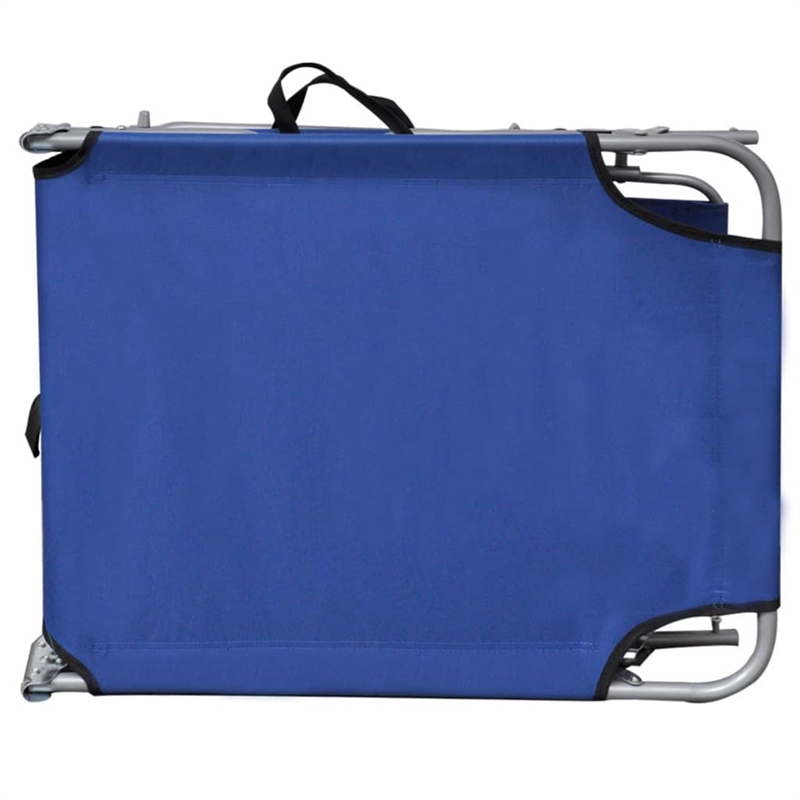 vidaXL Powder-Coated Aluminum Standard Foldable Sunlounger in Blue