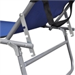 vidaXL Powder-Coated Aluminum Standard Foldable Sunlounger in Blue