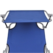 vidaXL Powder-Coated Aluminum Standard Foldable Sunlounger in Blue