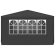 vidaXL Steel 13.1 x 13.1 ft Party Tent in Anthracite
