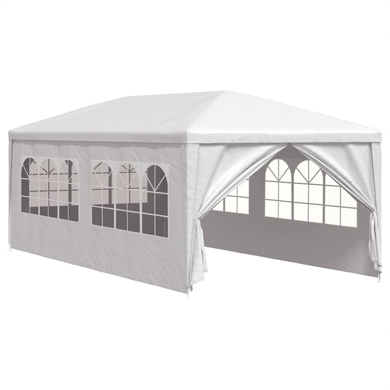 vidaXL 9.8 x 19.7 ft Polyethylene Durabl Party Tent in White
