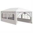 vidaXL 9.8 x 19.7 ft Polyethylene Durabl Party Tent in White