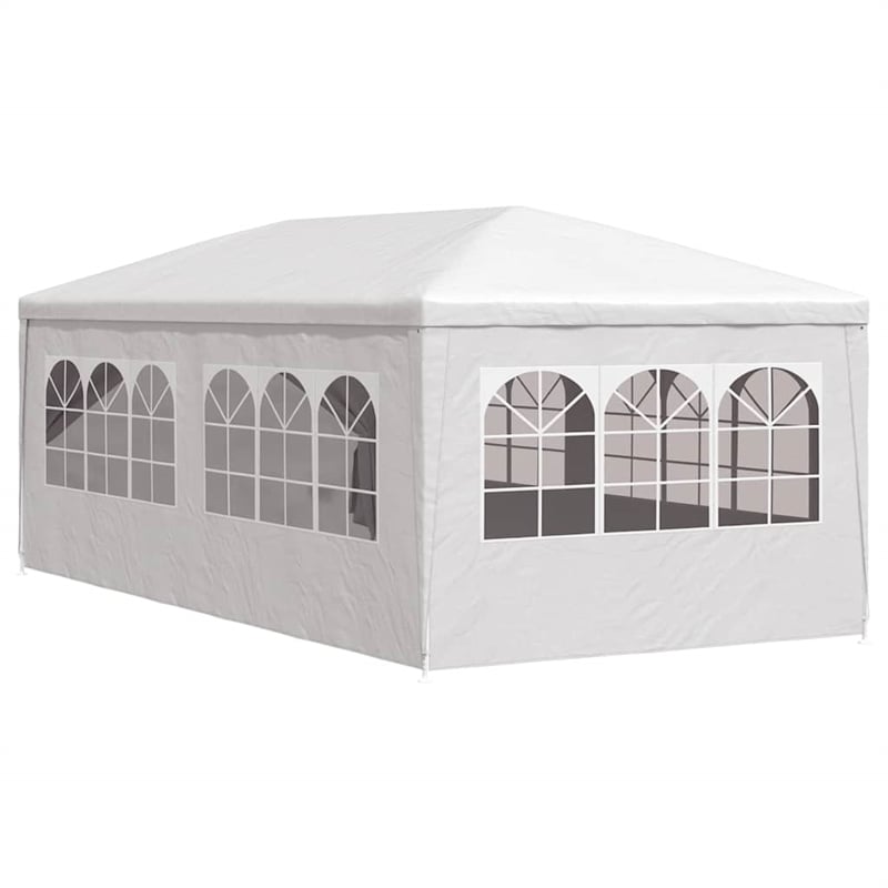vidaXL 9.8 x 19.7 ft Polyethylene Durabl Party Tent in White