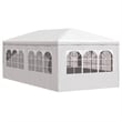 vidaXL 9.8 x 19.7 ft Polyethylene Durabl Party Tent in White