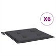 vidaXL Chair Cushion Set of 6 in Gray