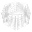 vidaXL Galvanized steel Heavy Weight Endurance Gabion Raised Bed in Silver