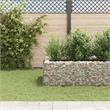 vidaXL Galvanized steel Large Gabion Raised Bed in Silver