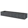 vidaXL Galvanized steel Large Gabion Raised Bed in Silver