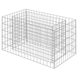 vidaXL Galvanized Steel Medium Durable Gabion Raised Bed in Silver