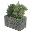 vidaXL Galvanized Steel Medium Durable Gabion Raised Bed in Silver
