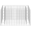 vidaXL Galvanized Steel Medium Durable Gabion Raised Bed in Silver