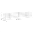 vidaXL Steel wire Gabion Planter in Silver