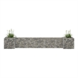vidaXL Steel wire Gabion Planter in Silver