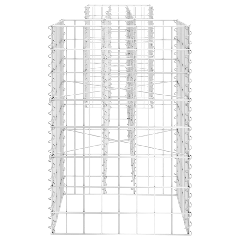 vidaXL Steel wire Gabion Planter in Silver