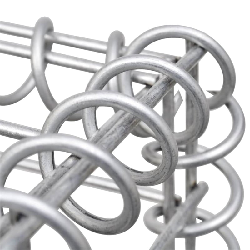 vidaXL Steel wire Gabion Planter in Silver