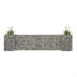 vidaXL Steel wire Gabion Planter in Silver