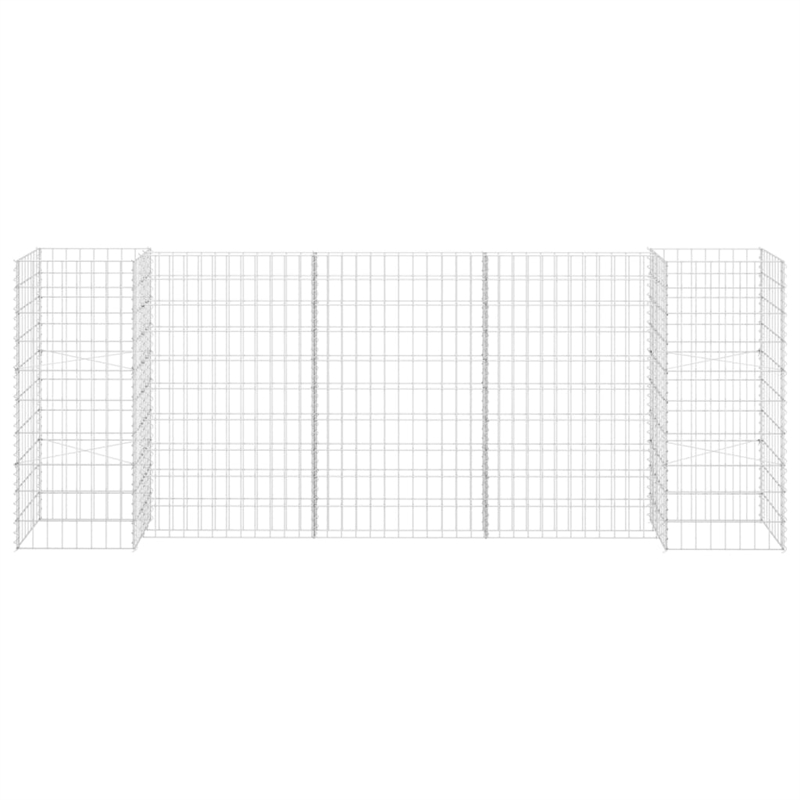 vidaXL Steel wire Durable Gabion Planter in Silver