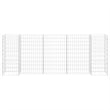 vidaXL Steel wire Durable Gabion Planter in Silver