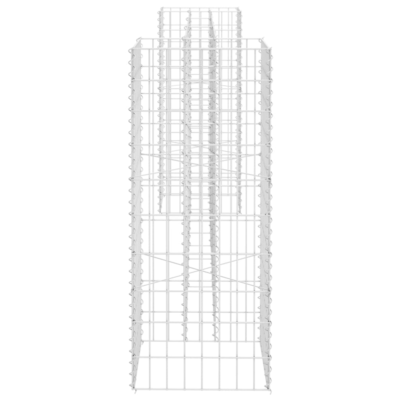 vidaXL Steel wire Durable Gabion Planter in Silver