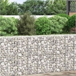 vidaXL Iron Medium Heavy Duty Gabion Raised Bed in Silver