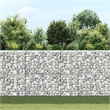 vidaXL Iron Medium Heavy Duty Gabion Raised Bed in Silver