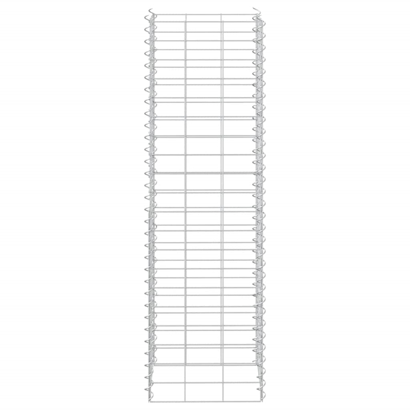 vidaXL Iron Medium Heavy Duty Gabion Raised Bed in Silver