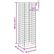 vidaXL Iron Medium Heavy Duty Gabion Raised Bed in Silver