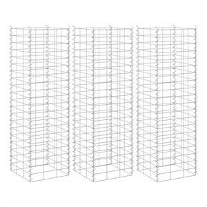 vidaXL Iron Medium Heavy Duty Gabion Raised Bed in Silver