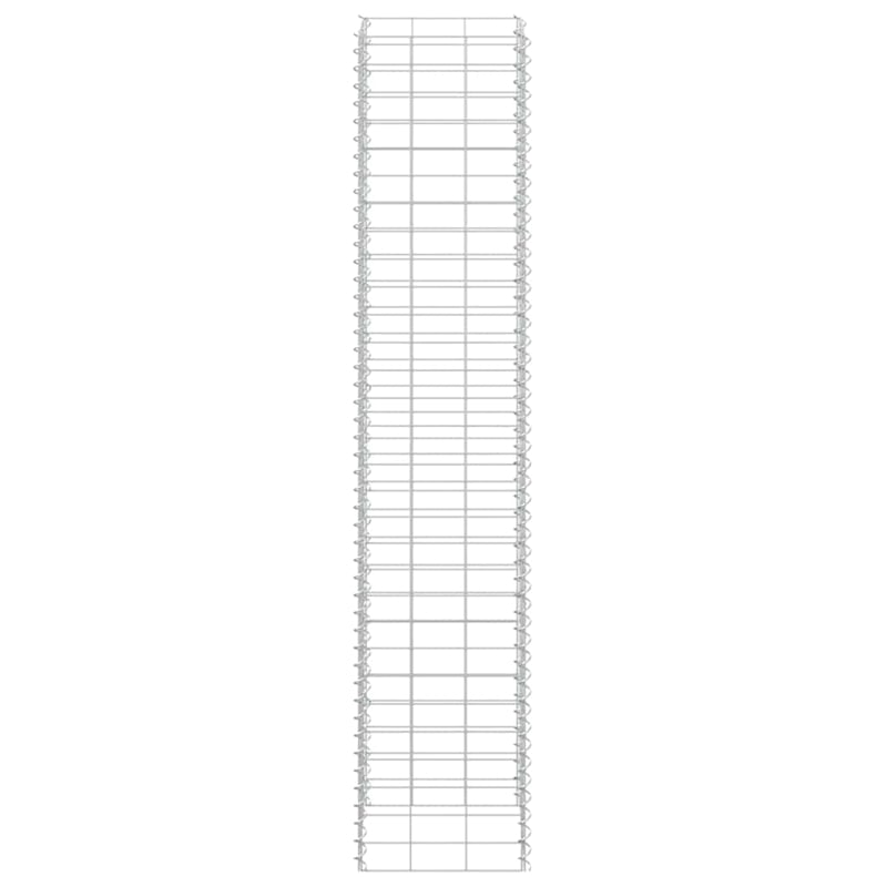 vidaXL Extra Tall Iron Gabion Raised Bed in Silver