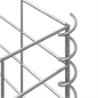 vidaXL Large Rust-proof and weather-proof iron Gabion Raised Bed in Silver