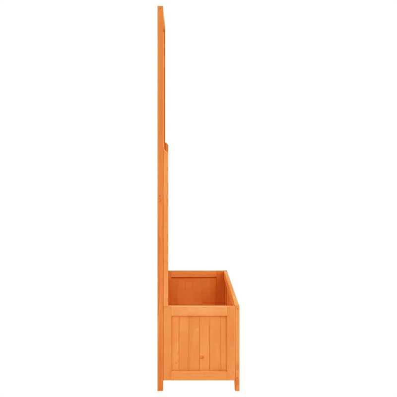 vidaXL Large Durable Rectangular Planter in Brown Solid firwood