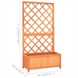 vidaXL Large Durable Rectangular Planter in Brown Solid firwood