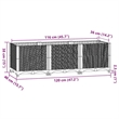 vidaXL Polypropylene Durable Raised Bed in Black
